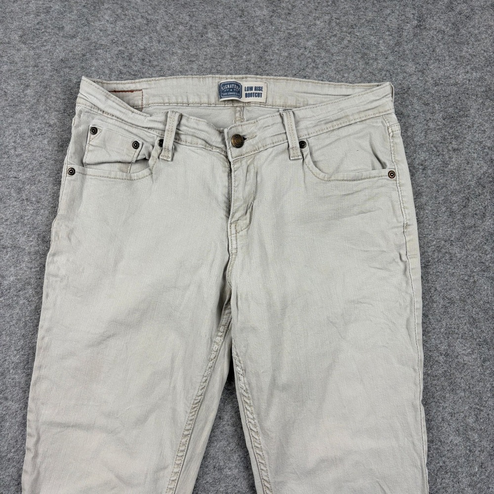 Signature by Levi Strauss Bootcut Jeans Womens 8 Low Rise‎ Khaki Pants Western